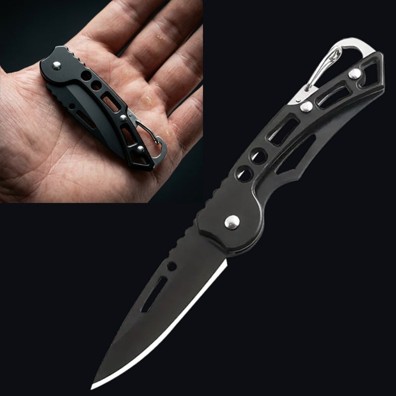 Folding pocket knife open and closed on a dark background