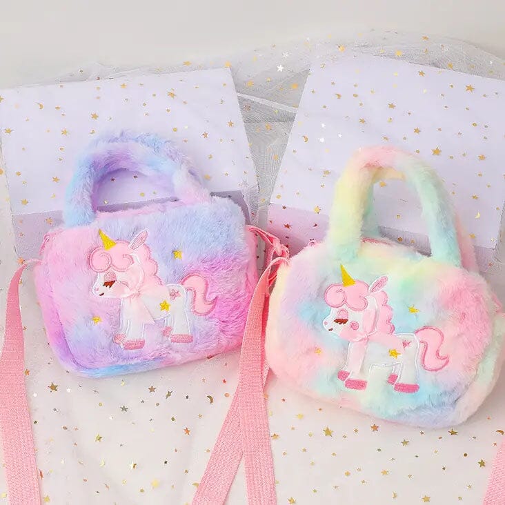 Kawaii Unicorn Pattern Plush Bag Bags & Travel - DailySale