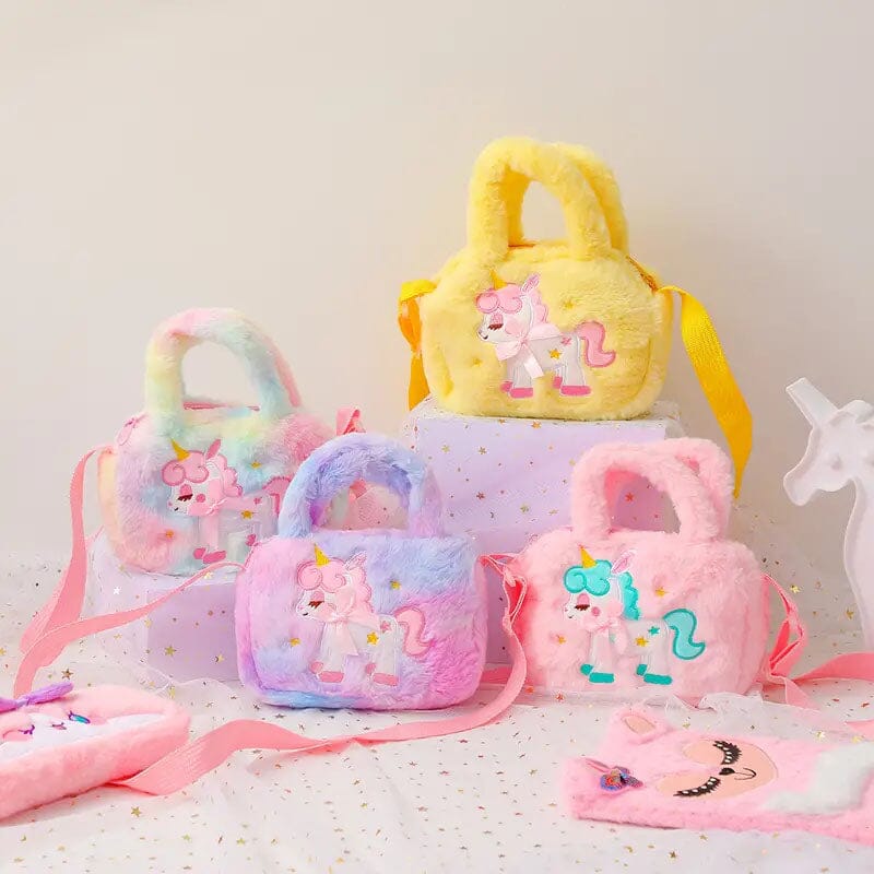 Kawaii Unicorn Pattern Plush Bag Bags & Travel - DailySale