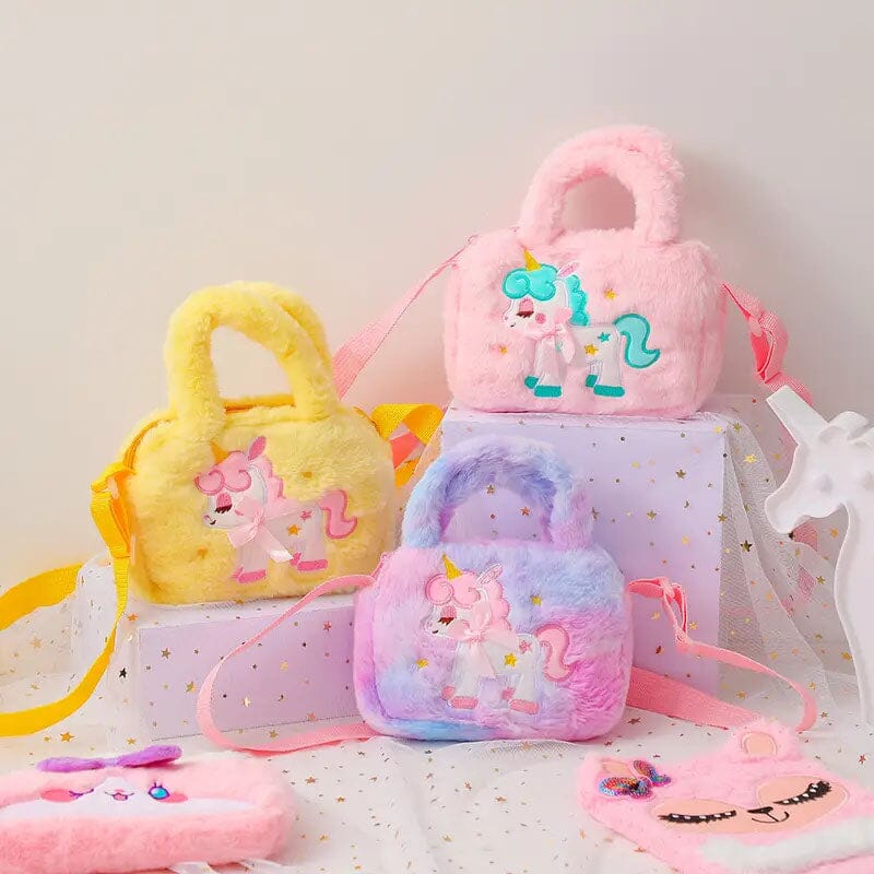 Kawaii Unicorn Pattern Plush Bag Bags & Travel - DailySale