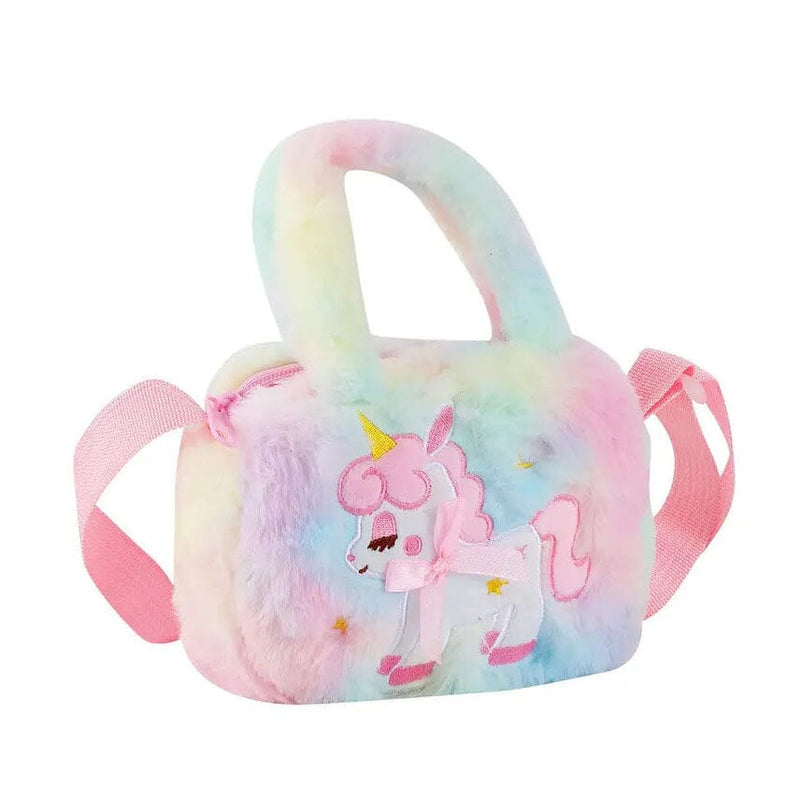 Kawaii Unicorn Pattern Plush Bag Bags & Travel Multicolor - DailySale