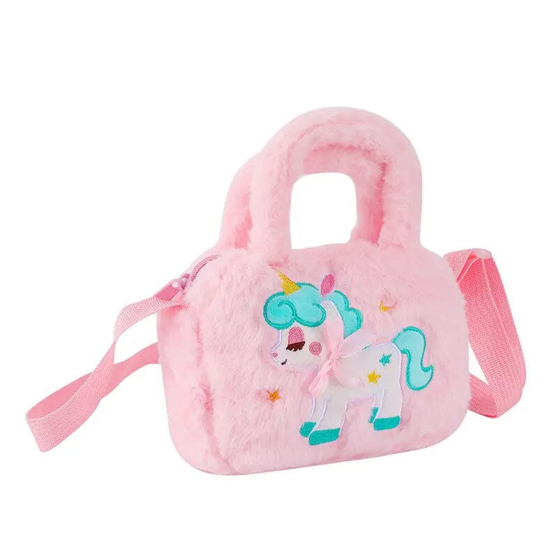 Kawaii Unicorn Pattern Plush Bag Bags & Travel Pink - DailySale