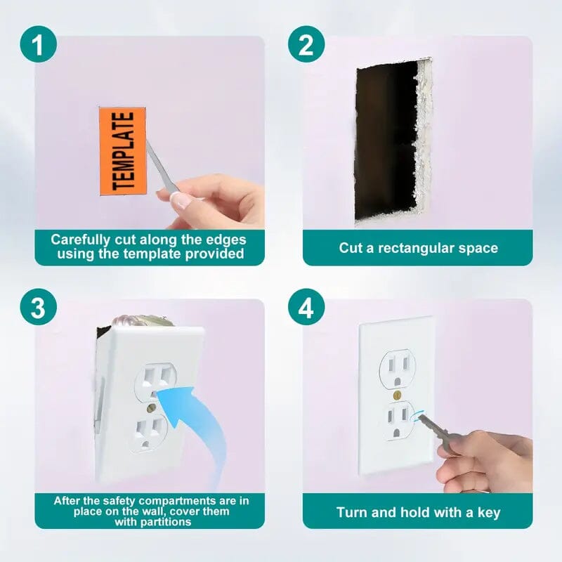 Key Lock Plastic Diversion Wall Outlet Safe Everything Else - DailySale