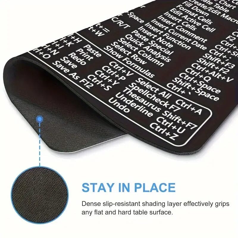 Keyboard Shortcuts Mouse Pad for Microsoft Word and Excel (PC Windows)