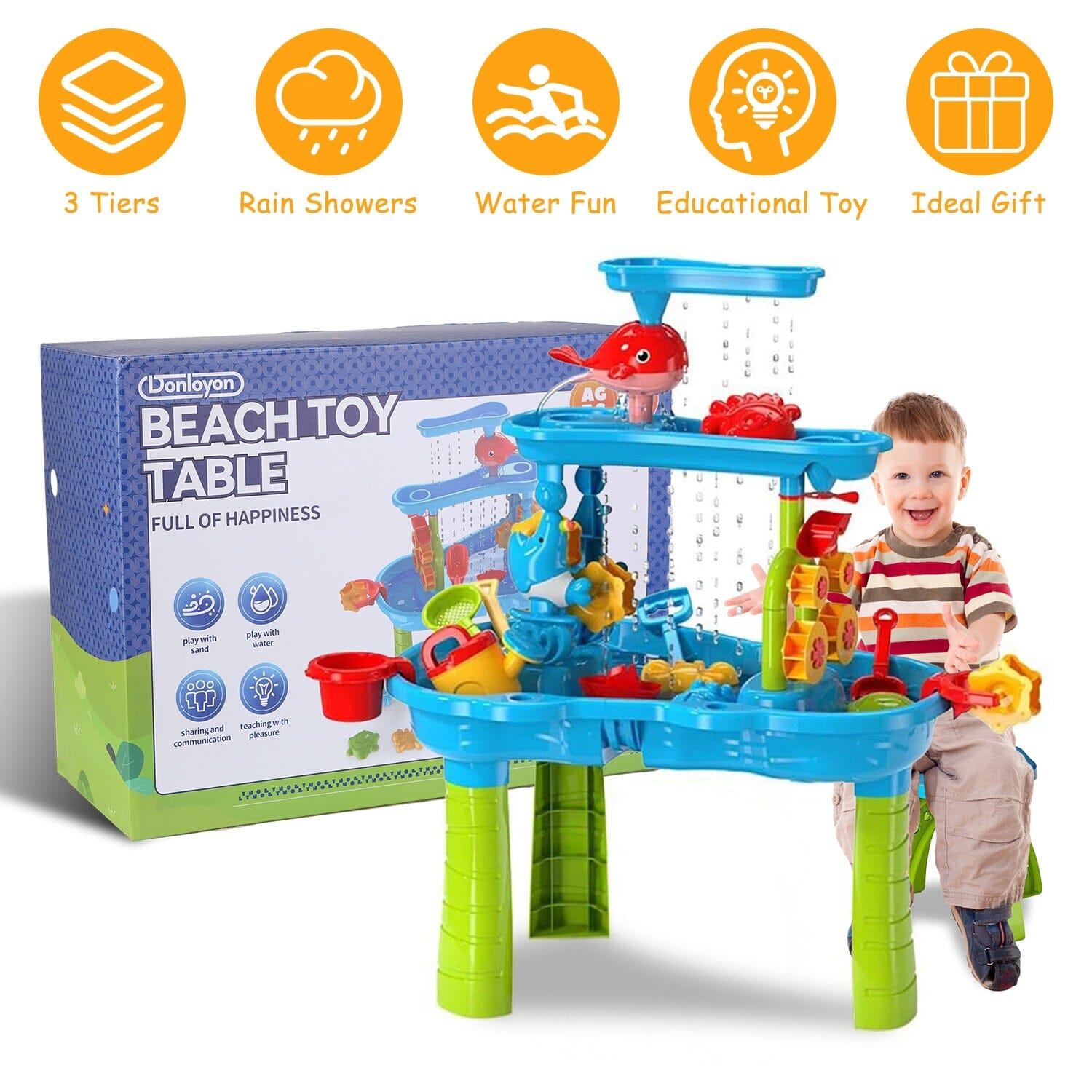 Kids Sand Water Table for 3-6 Years Old Sensory Exercise Friendship Building Toys & Games - DailySale