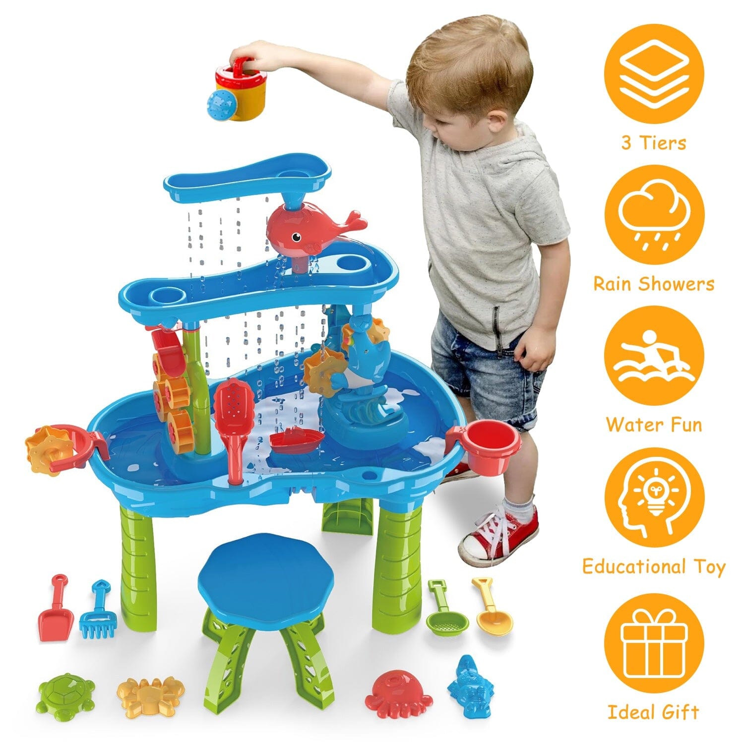 Kids Sand Water Table for 3-6 Years Old Sensory Exercise Friendship Building Toys & Games - DailySale