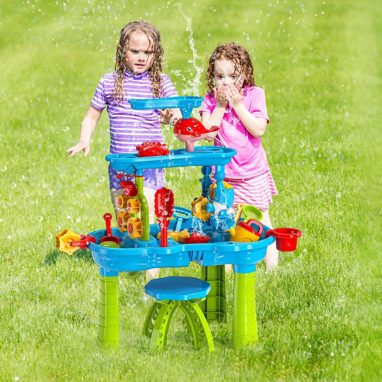 Kids Sand Water Table for 3-6 Years Old Sensory Exercise Friendship Building Toys & Games - DailySale