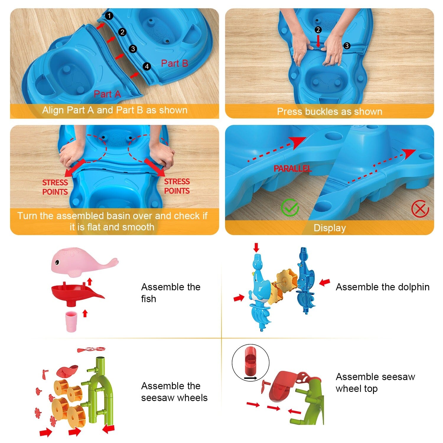 Kids Sand Water Table for 3-6 Years Old Sensory Exercise Friendship Building Toys & Games - DailySale