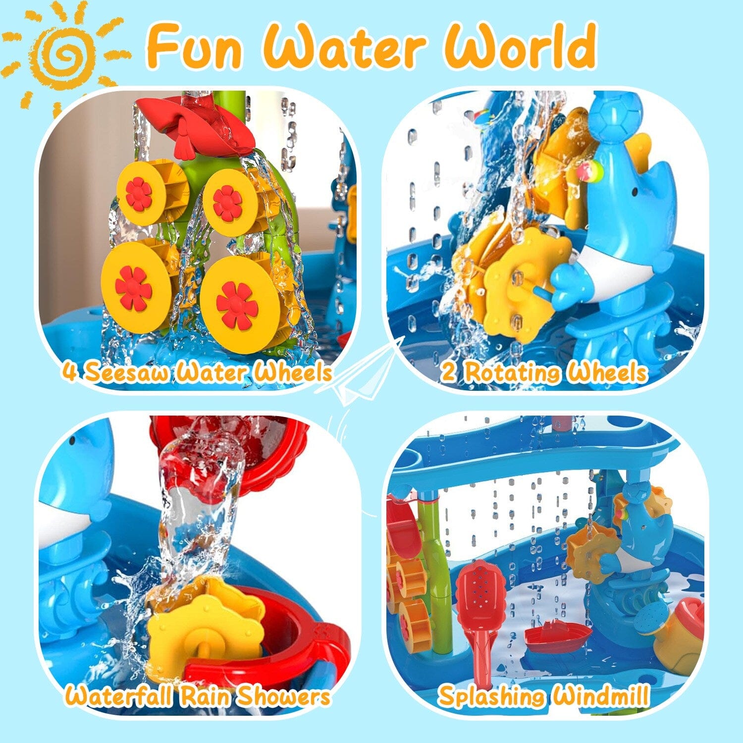 Kids Sand Water Table for 3-6 Years Old Sensory Exercise Friendship Building Toys & Games - DailySale