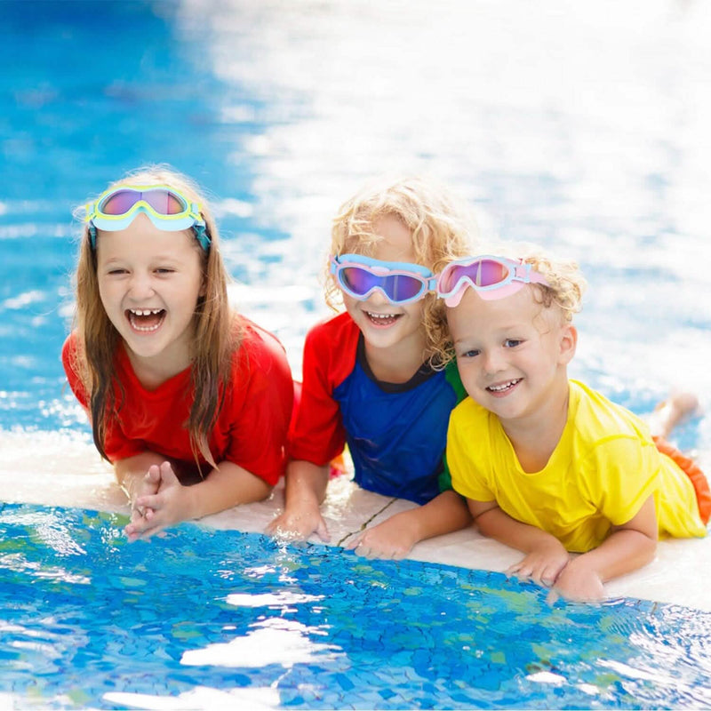 Kids Swim Goggles with Ear Plugs UV Protection Anti-Fog Leak Proof Sports & Outdoors - DailySale