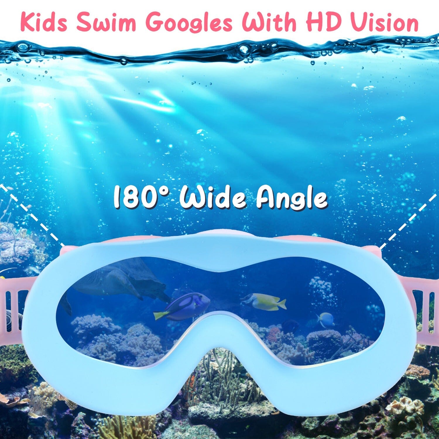 Kids Swim Goggles with Ear Plugs UV Protection Anti-Fog Leak Proof Sports & Outdoors - DailySale