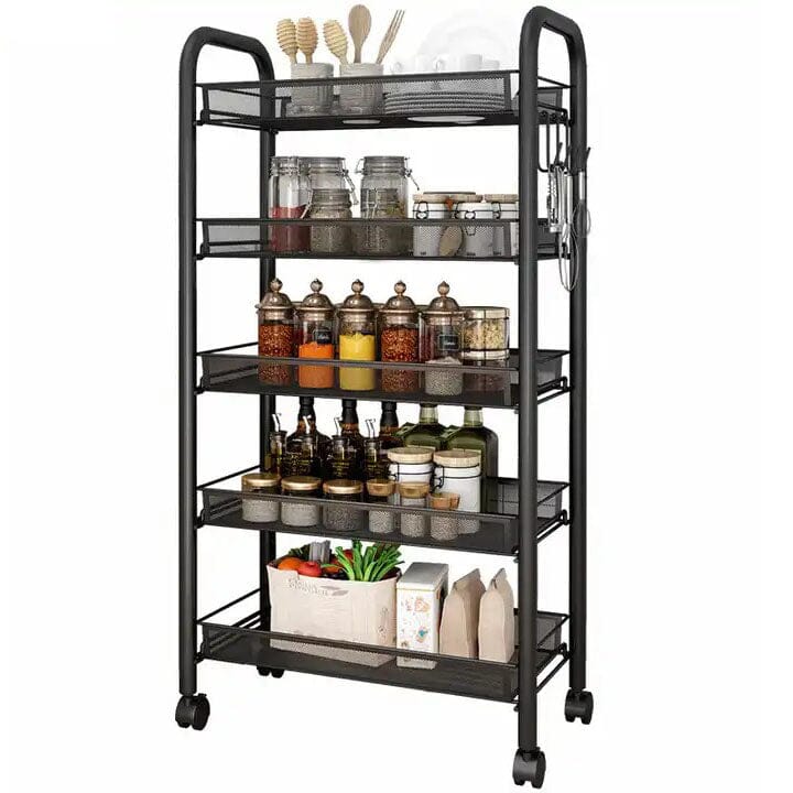 Kitchen Food Spice Cutlery Organizer Wheeled Storage Rack Kitchen Storage - DailySale