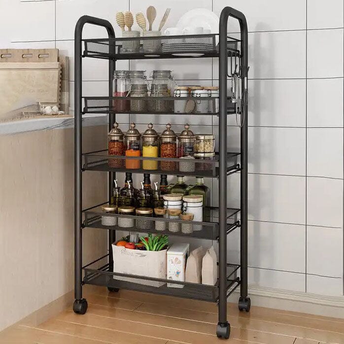 Kitchen Food Spice Cutlery Organizer Wheeled Storage Rack Kitchen Storage - DailySale