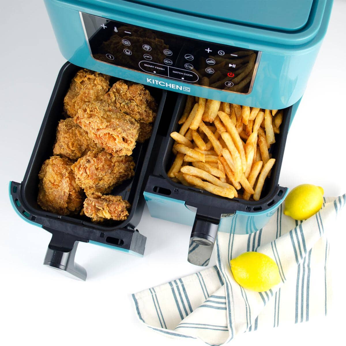 Kitchen HQ 10-in-1 9-Quart Dual Air Fryer with Kebabs (Refurbished) Kitchen Appliances - DailySale