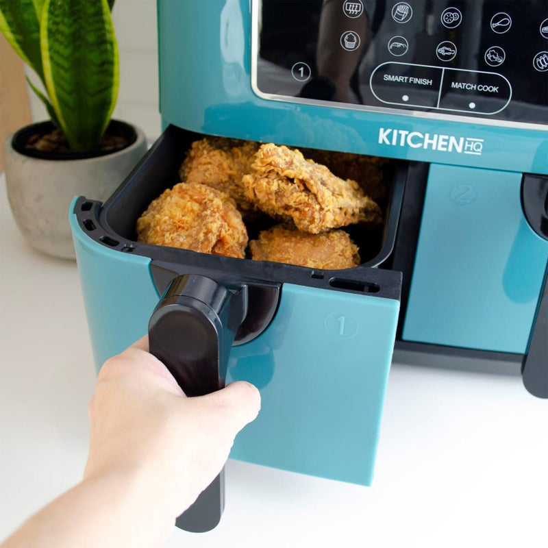 Kitchen HQ 10-in-1 9-Quart Dual Air Fryer with Kebabs (Refurbished)
