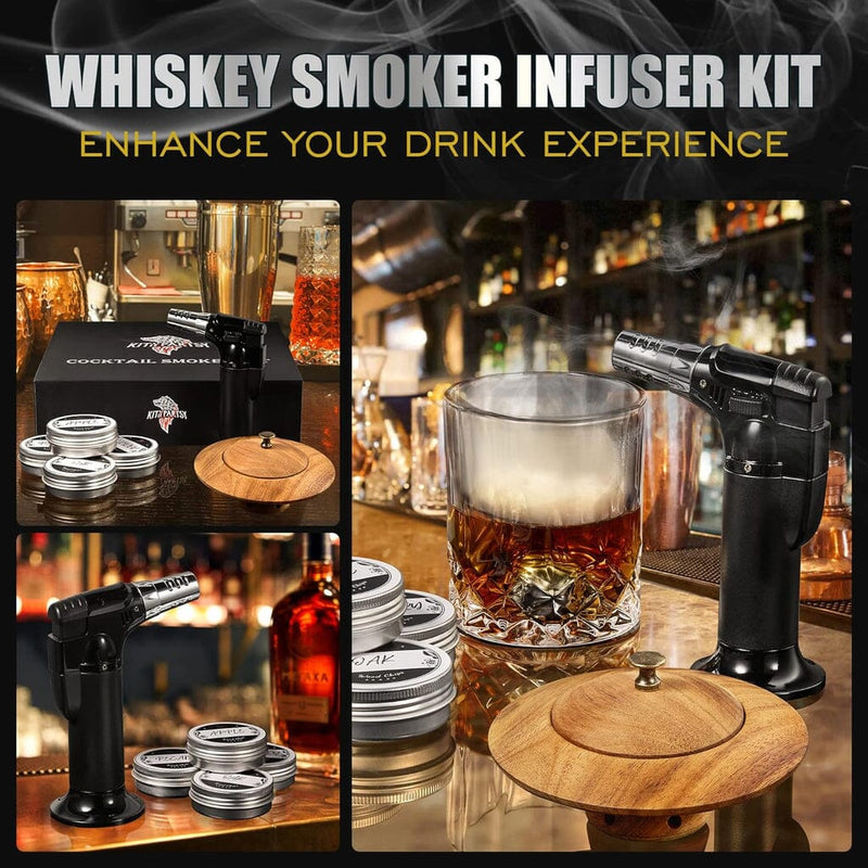 Kitypartsy Cocktail Smoker With Torch, Wood Chips, and Stainless Steel Ice Cubes Kitchen Tools & Gadgets - DailySale