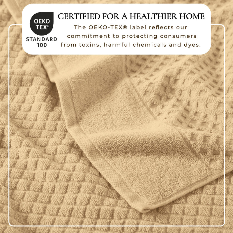 Cotton Diamond Waffle Weave Bath Towel Set - Grayson Collection