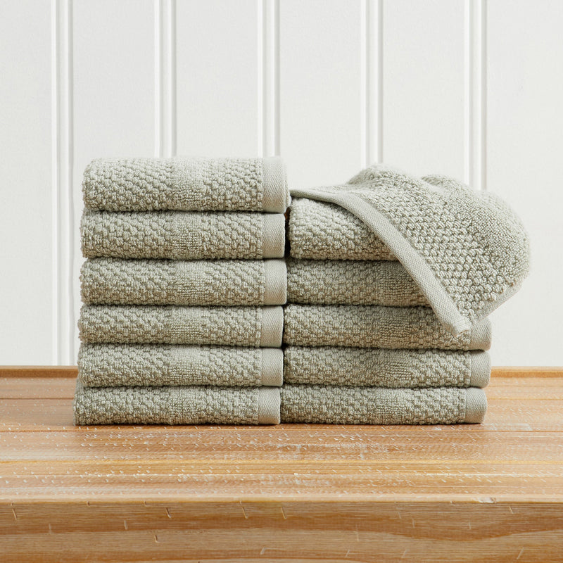 100% Cotton Woven Texture Bath Towel Set - Marbella Collection