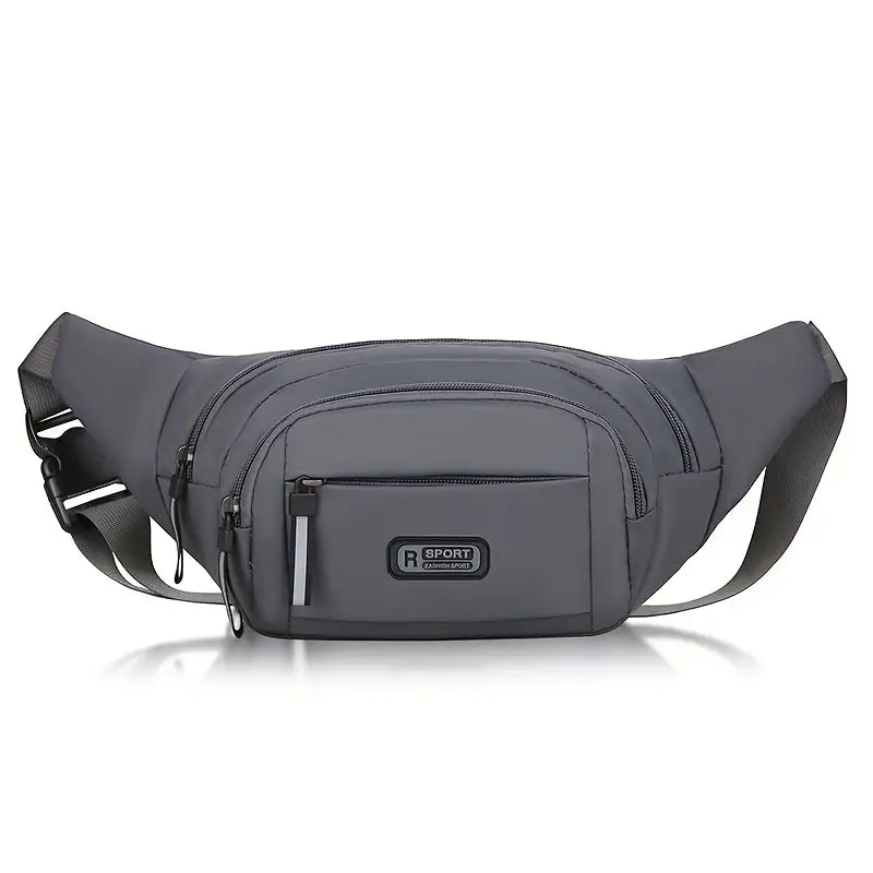 Large Capacity Crossbody Messenger Bag Fanny Pack with Reflective Zipper Strap Bags & Travel Gray - DailySale