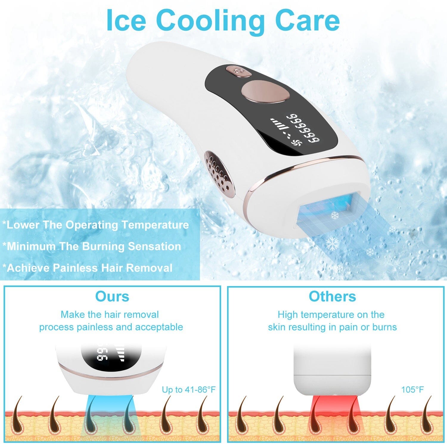 Laser Hair Removal Ice Cooling Permanent IPL Beauty & Personal Care - DailySale