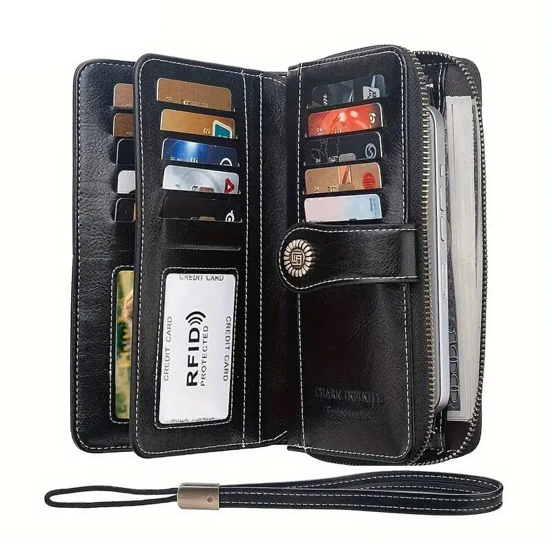 Leather Large Capacity Wallet Purse with RFID Blocking Women's Shoes & Accessories - DailySale