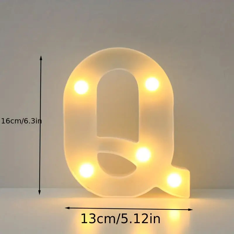 LED Alphabet Light Holiday Decor & Apparel Q - DailySale