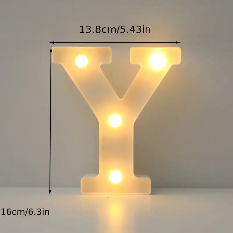 LED Alphabet Light Holiday Decor & Apparel Y - DailySale