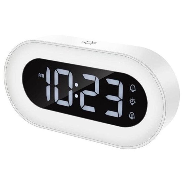 LED Digital Alarm Clock with Night Light – Dual Alarm – Dimmer – Adjustable Alarms Household Appliances - DailySale