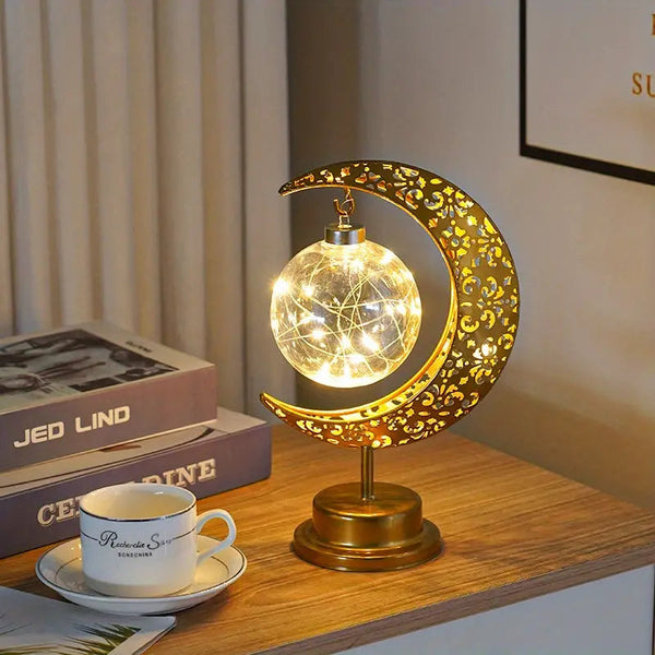 LED Iron Moon Lamp Indoor Lighting Ball - DailySale