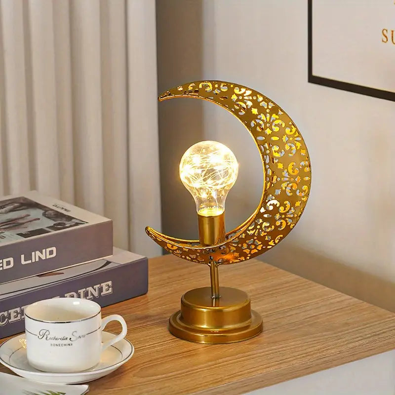 LED Iron Moon Lamp Indoor Lighting Bulb Ball - DailySale
