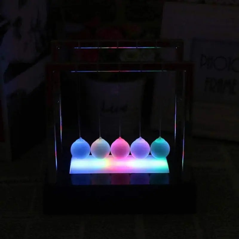 LED Light Up Pendulum Perpetual Fun Science Physics Learning Balance Balls Desk Toys Toys & Games - DailySale