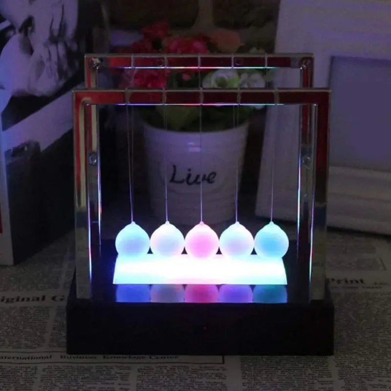 LED Light Up Pendulum Perpetual Fun Science Physics Learning Balance Balls Desk Toys Toys & Games - DailySale