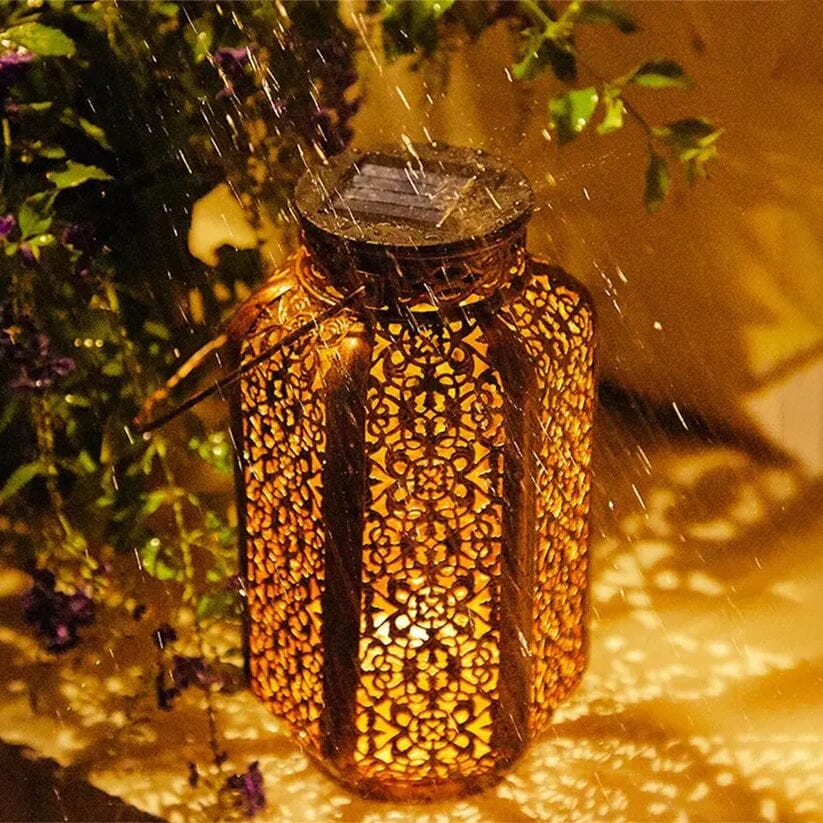 LED Metal Lantern Solar Lamp Outdoor Lighting - DailySale