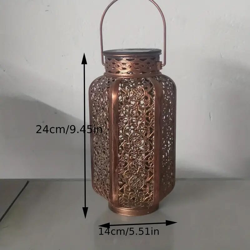 LED Metal Lantern Solar Lamp Outdoor Lighting - DailySale