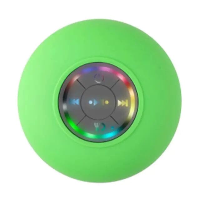 LED Portable Wireless Rechargeable Suction Bathroom Speaker Speakers Green - DailySale