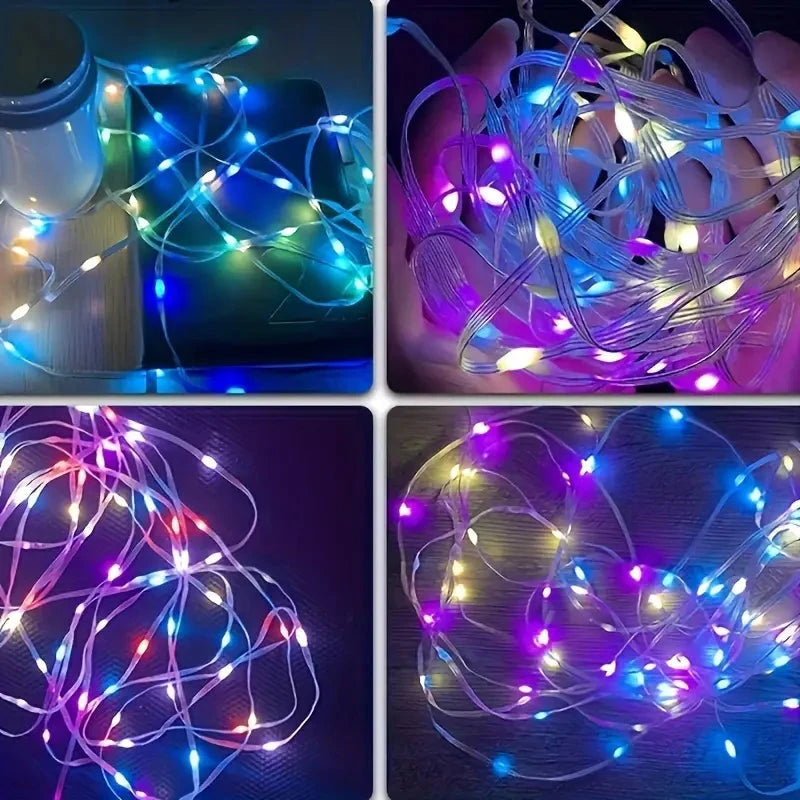 LED Rope Lights Outdoor, RGB Remote Control Fairy String Lights Plug In With 200 LEDs String & Fairy Lights - DailySale