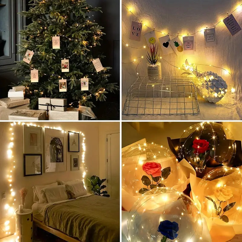 LED String Lights with 40 Wooden Clips String & Fairy Lights - DailySale