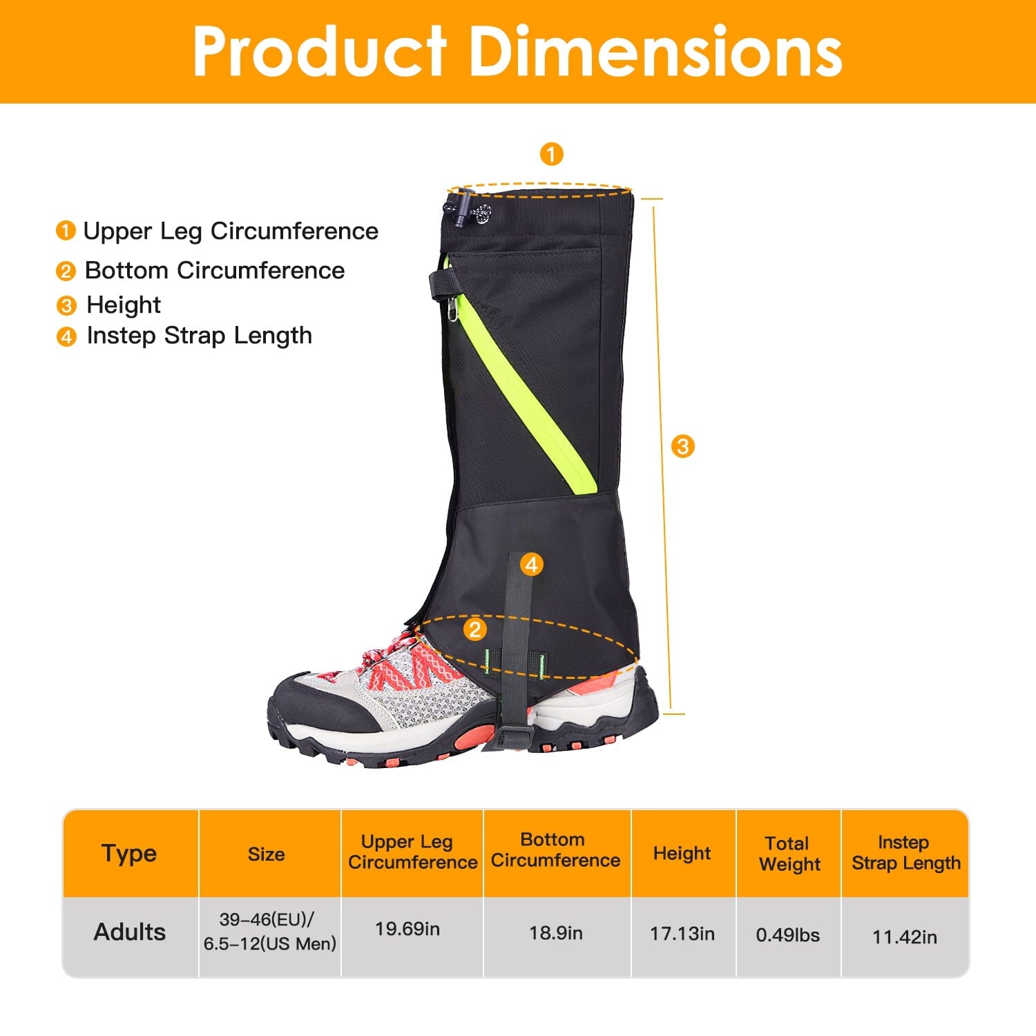 Leg Gaters Waterproof Snow Boot Men's Shoes & Accessories - DailySale