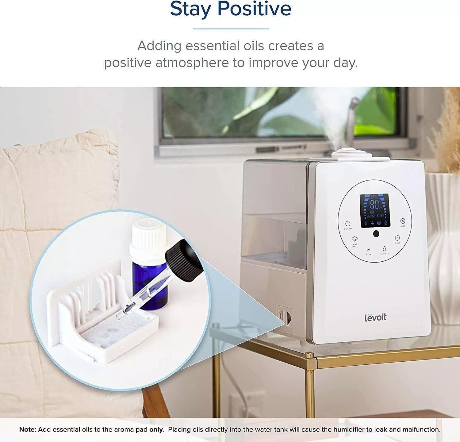 LEVOIT LV600HH Humidifiers for Bedroom Large Room Home 6L (White) Wellness - DailySale