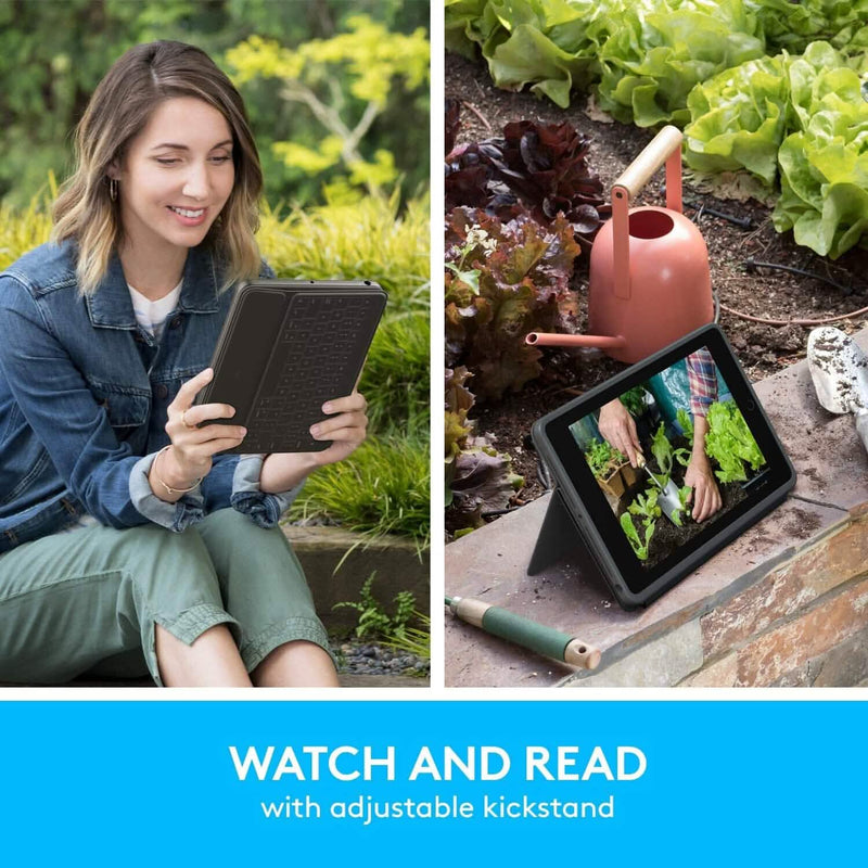 Logitech Rugged Folio - iPad (7th, 8th & 9th Generation) Protective Keyboard Case Computer Accessories - DailySale
