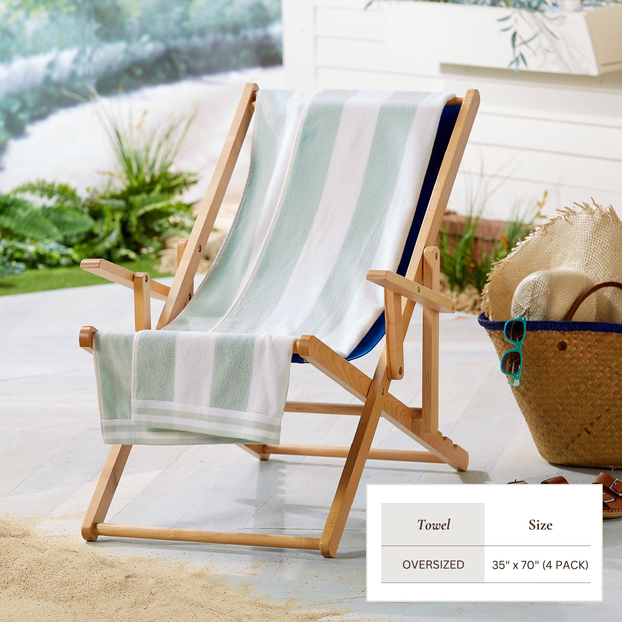 Striped Cabana Beach Towel - Edgartown Collection