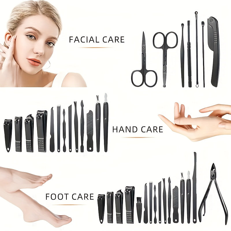 Tools grouped by use: facial care, hand care and foot care