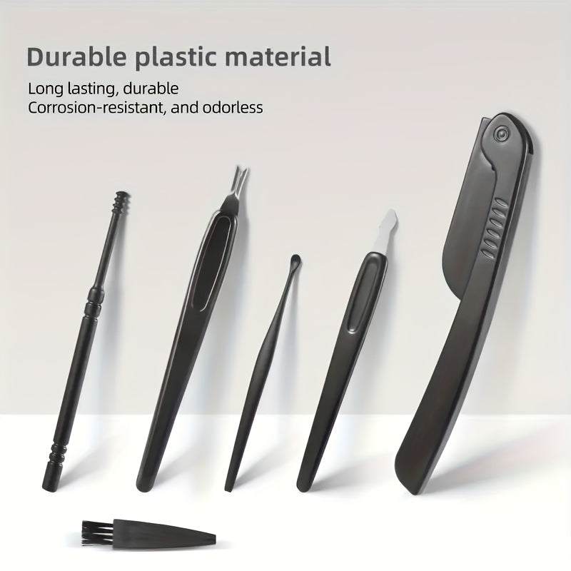 Cuticle tools and cleaning brush from the set