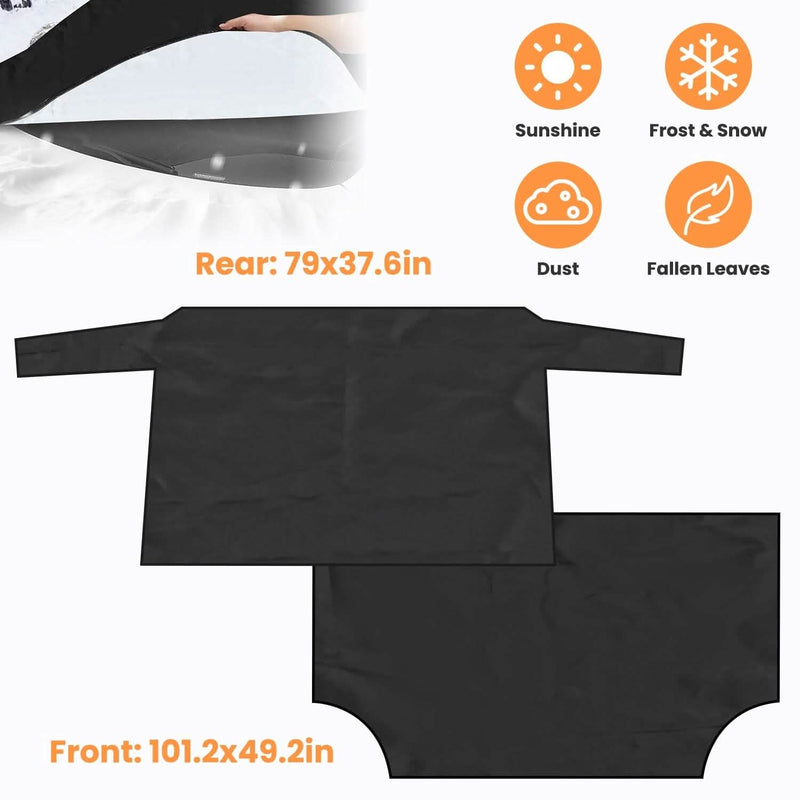 Magnetic Car Windshield Cover Front Rear Protector Fit for All Cars Automotive - DailySale