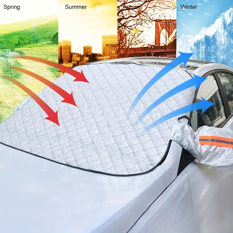 Magnetic Front Windscreen Sunshade Thickened Sunscreen Anti-UV Heat Insulation Snow Shield Cover Automotive - DailySale