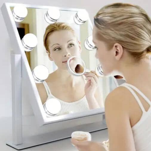 Makeup Mirror with 9 Bulbs, Adjustable Brightness and Smart Touch Control Beauty & Personal Care - DailySale