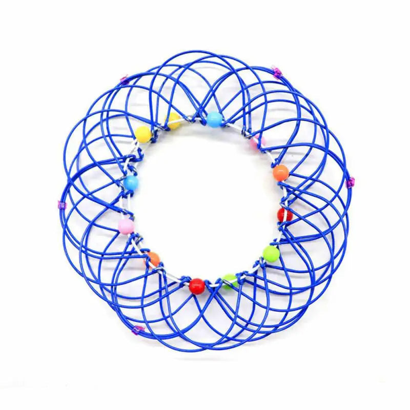 Mandala Decompression Flower Basket & Steel Ring Sensory Toys Toys & Games Blue - DailySale