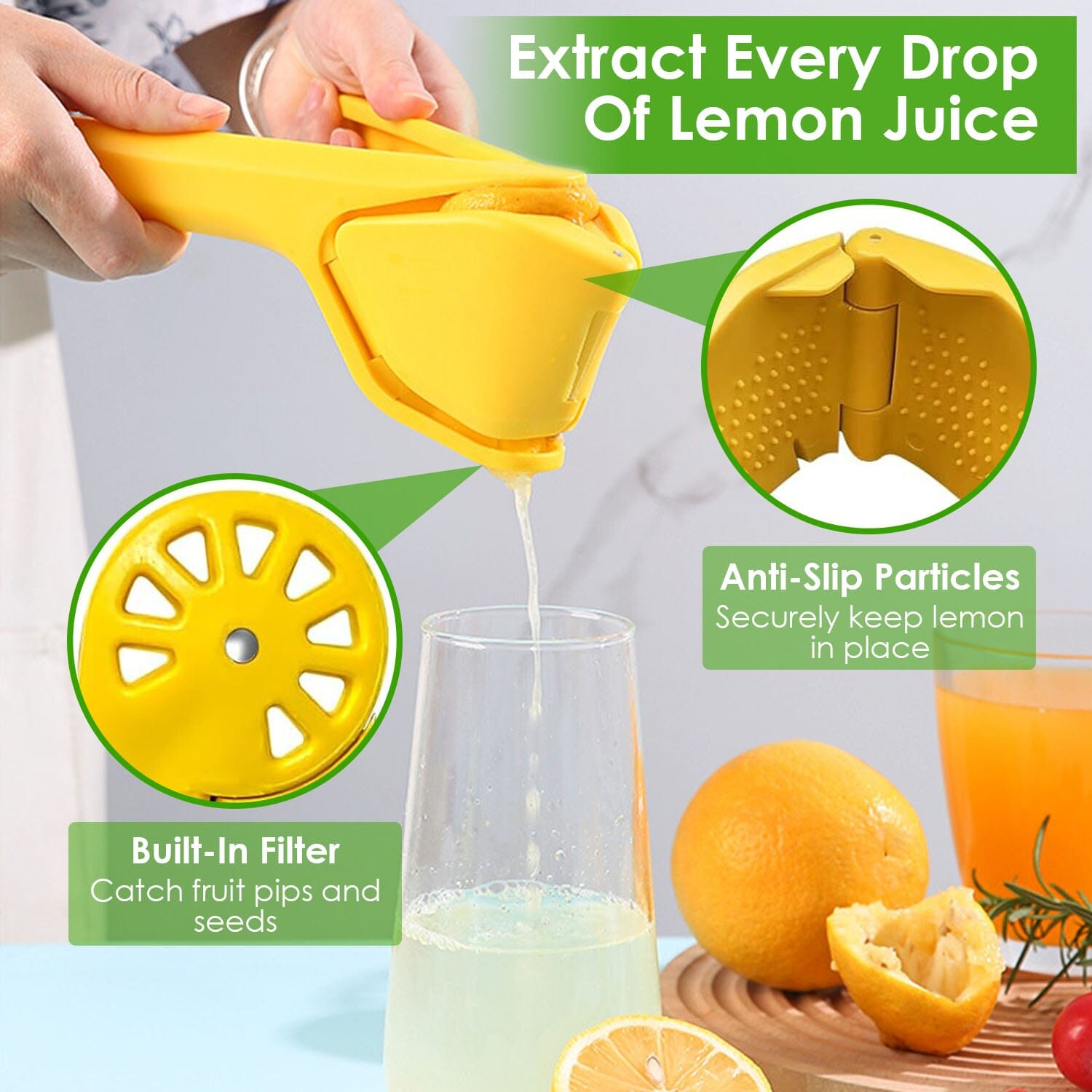 Manual Lemon Squeezer Fold Flat Design Kitchen Tools & Gadgets - DailySale