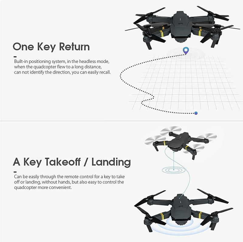 4K HD Dual Camera RC FPV WiFi Portable Wide Angle Foldable Quadcopter Drone