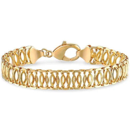 18K Gold Chunky Chain Anklet 10"